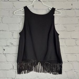Cropped/Waist length fringe tank, Jennifer Lopez, size small